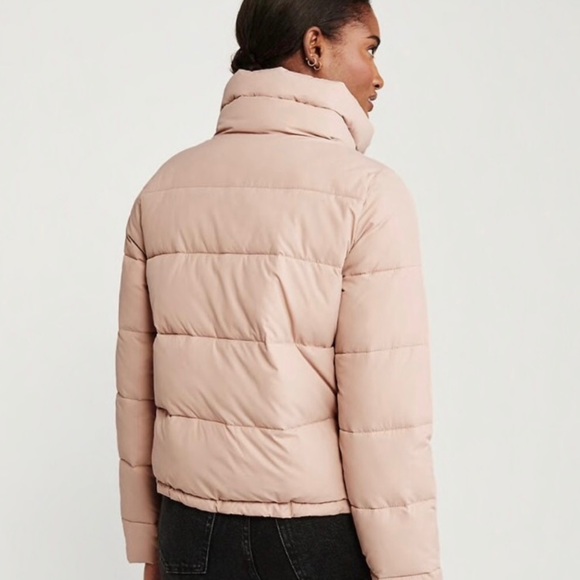 Abercrombie & Fitch Pink Puffer Jacket - Picture 4 of 6